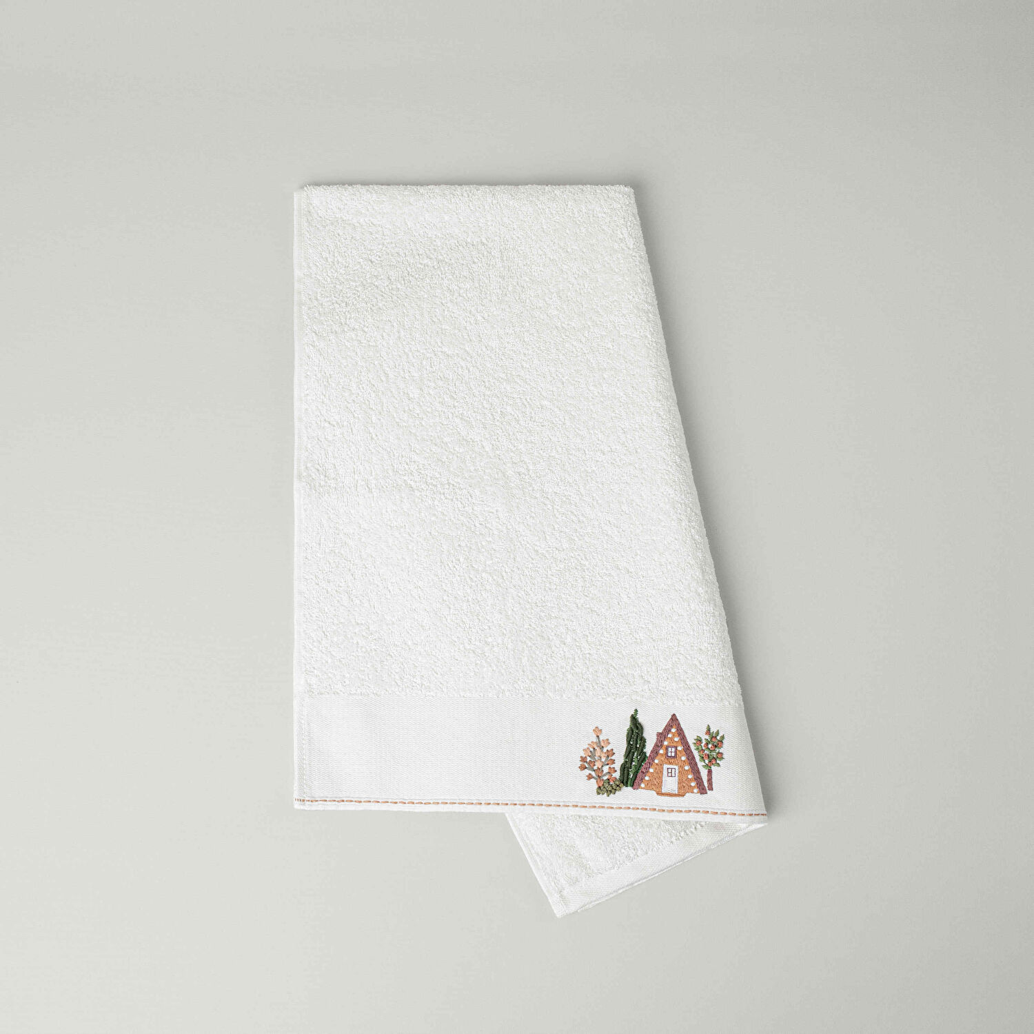 Linens Auren Pamuk 50x85 cm Yüz Havlusu Ekru (450 G/M²)