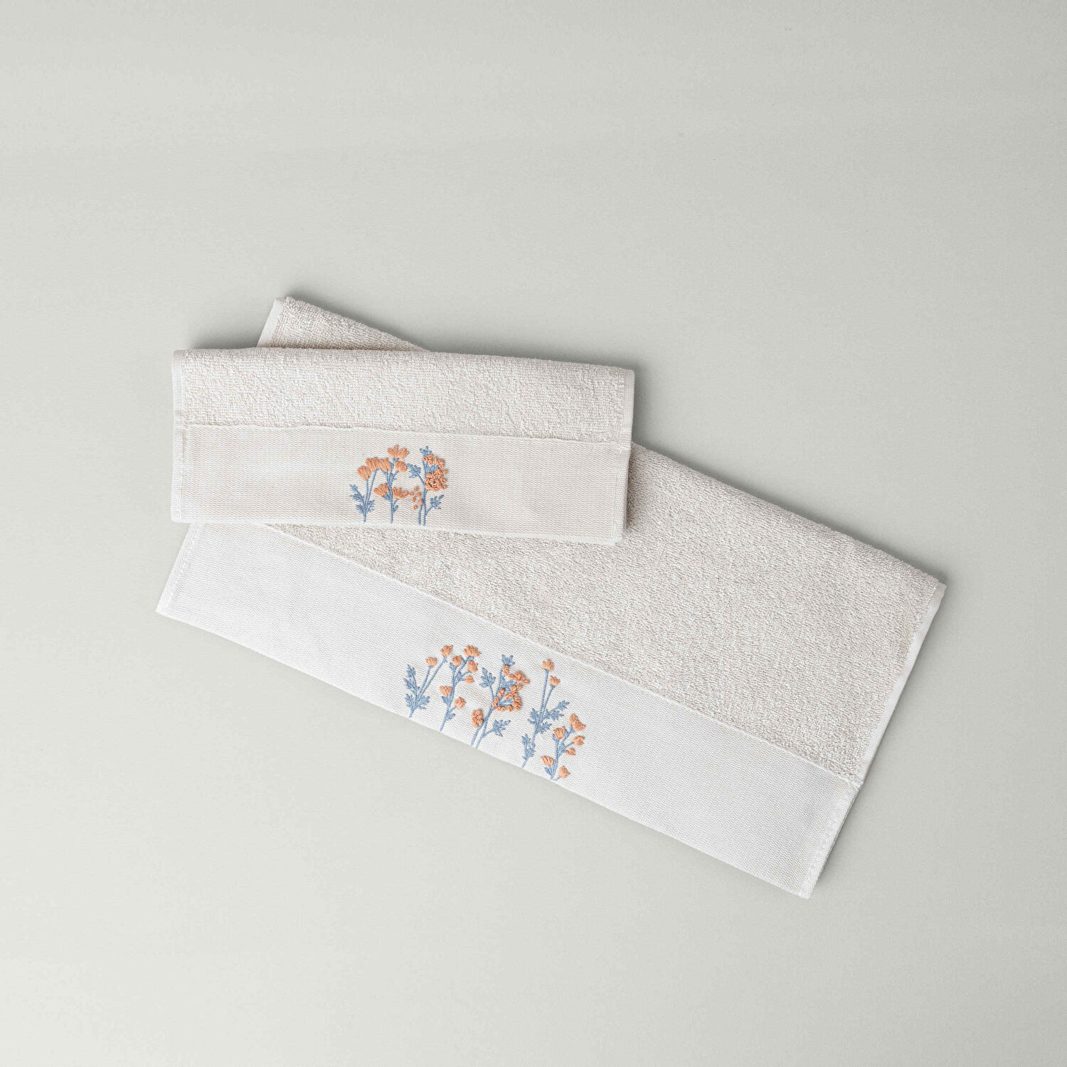 Linens Neris Pamuk 50x85 cm Yüz Havlusu Bej (450 G/M²)