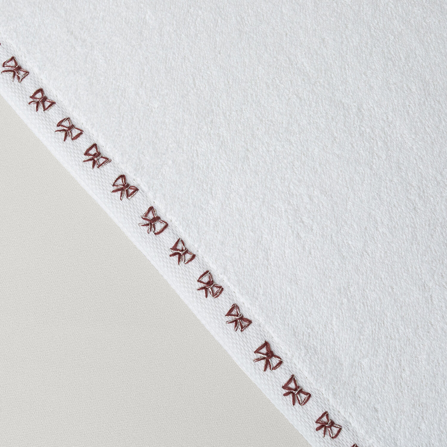 Linens Ribbon Pamuk 50x85 Cm Yüz Havlusu Beyaz