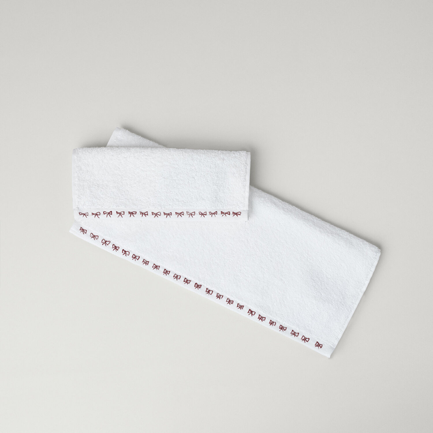 Linens Ribbon Pamuk 30x45 Cm El Havlusu Beyaz