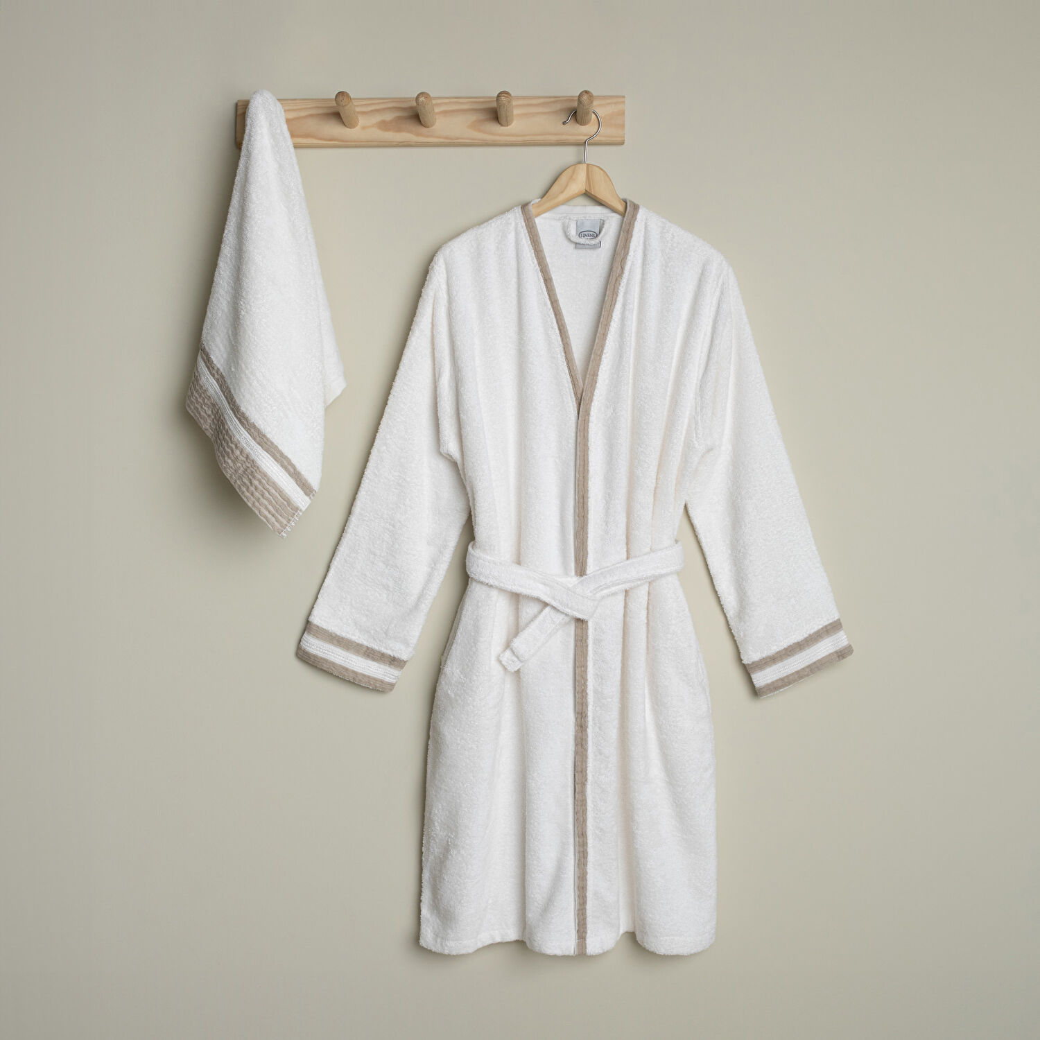 Linens Vesso Bambu M/L Bornoz Seti Ekru