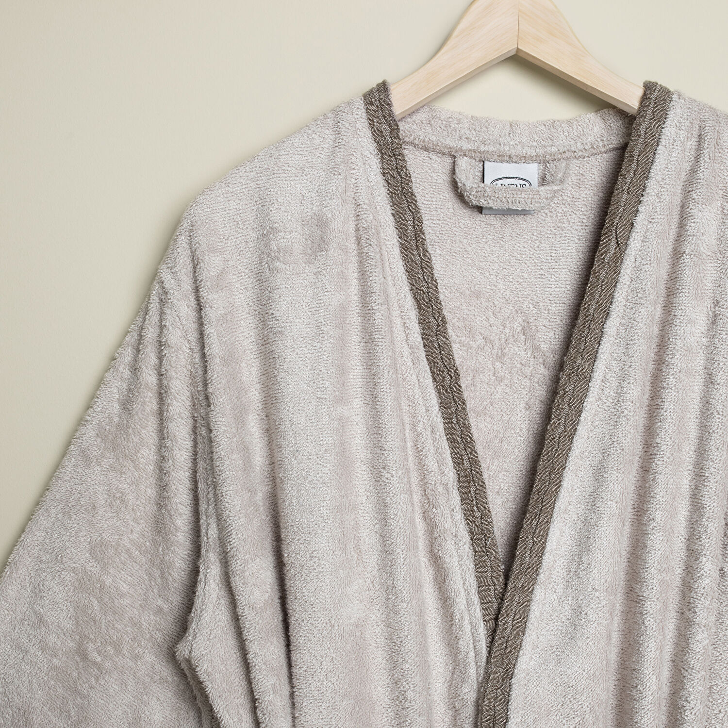 Linens Tesso Bambu S/M Bornoz Seti Stone