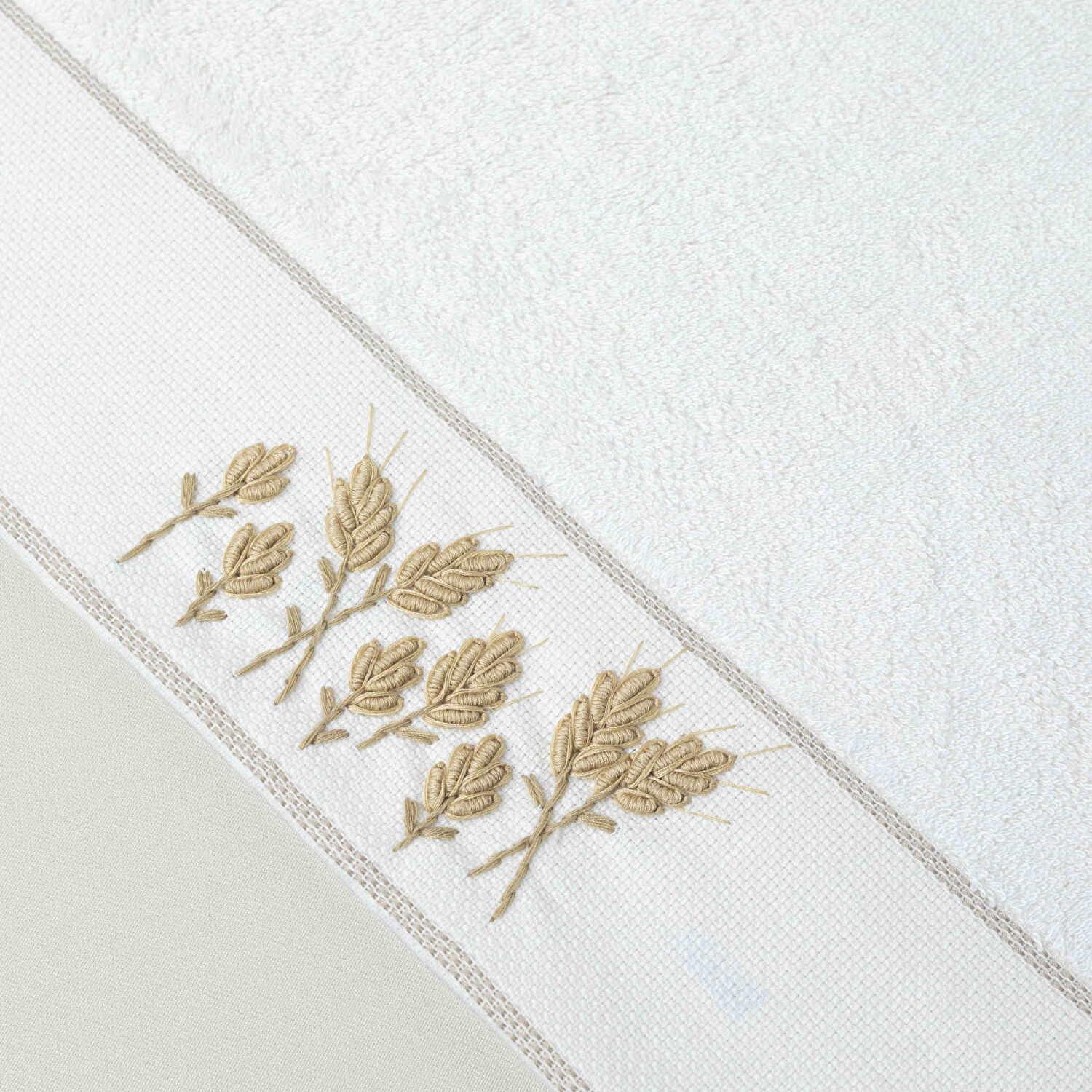 Linens Avena Bambu 50x85 cm Yüz Havlusu Ekru (450 G/M²)