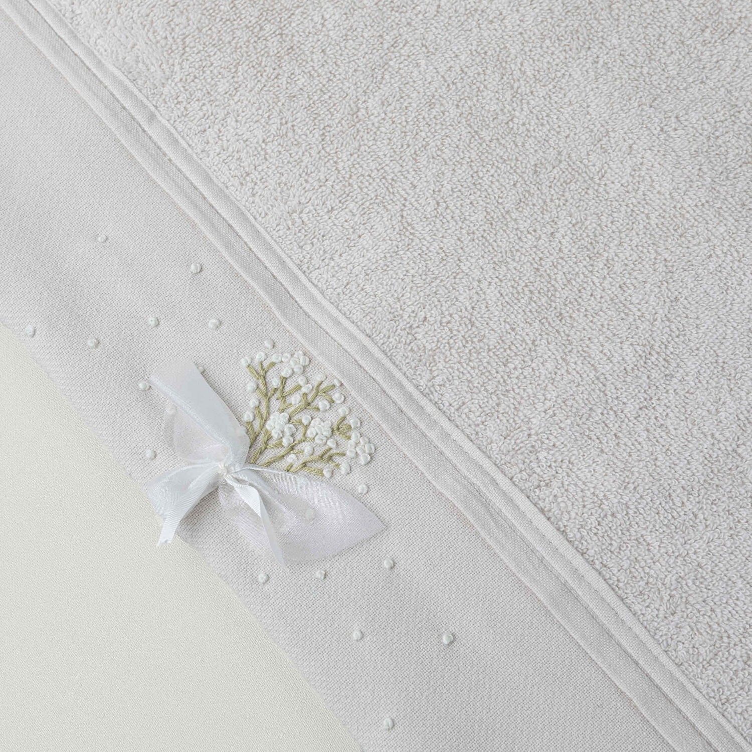 Linens Bouquet Pamuk 50x85 cm Yüz Havlusu Bej (450 G/M²)
