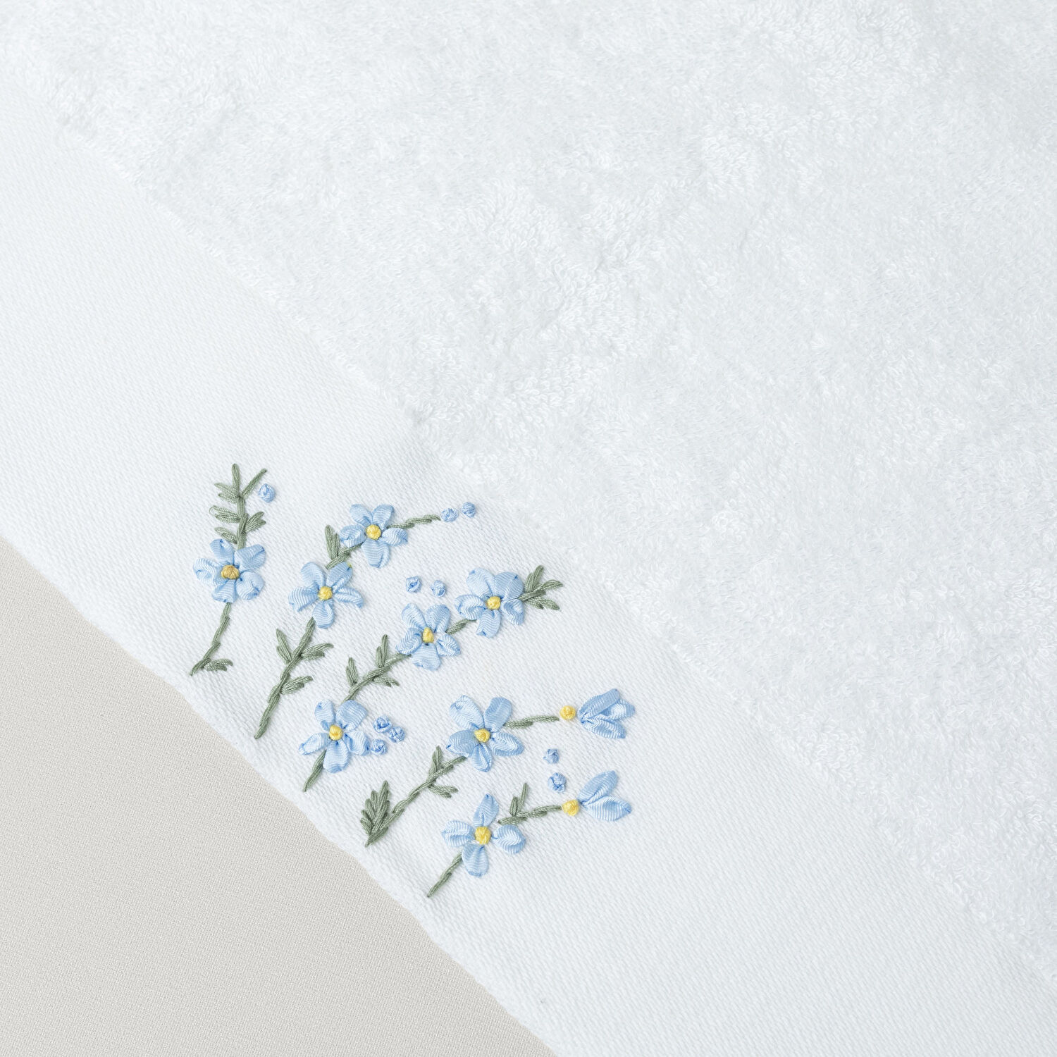 Linens Lunel Bambu 50x85 Cm Yüz Havlusu Beyaz