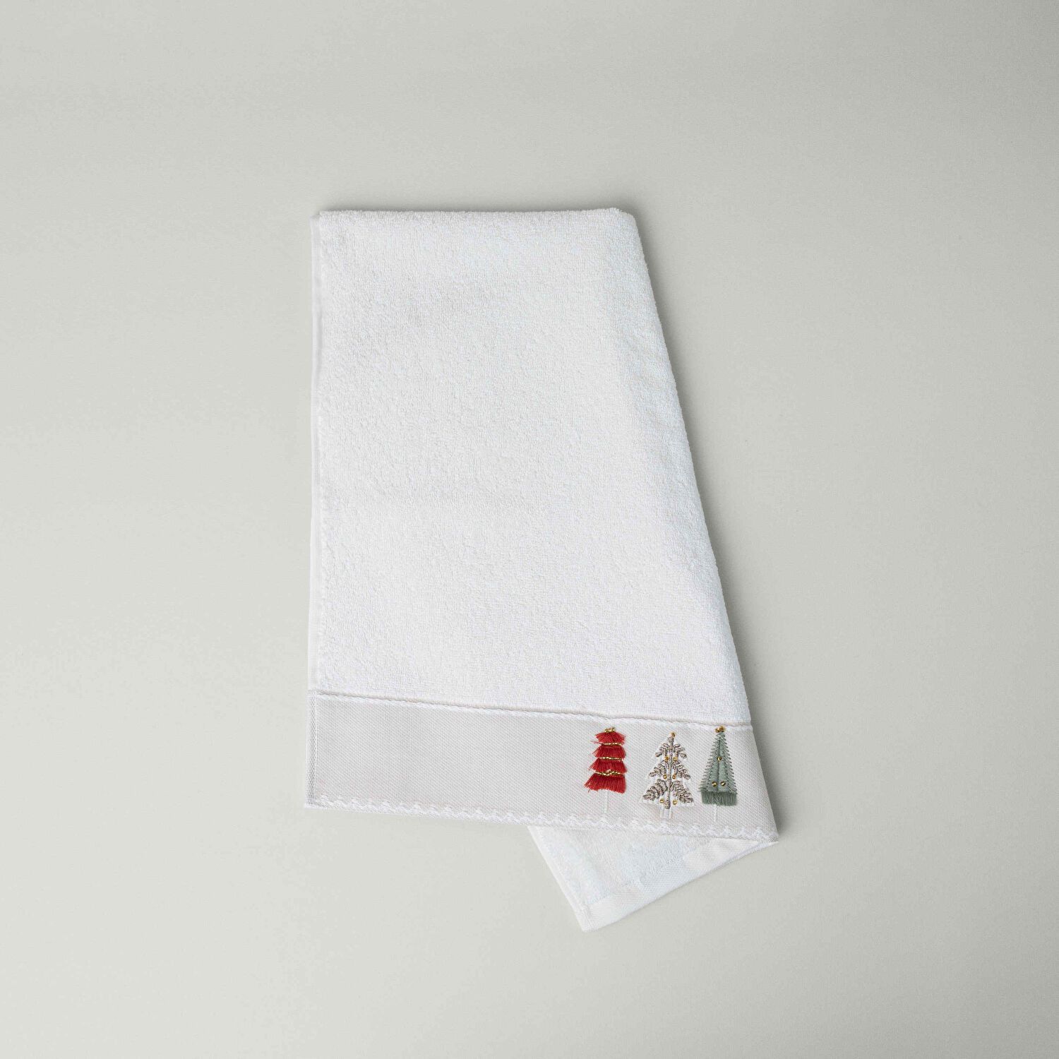 Linens Pine Pamuk 50x85 cm Yüz Havlusu Ekru (450 G/M²)