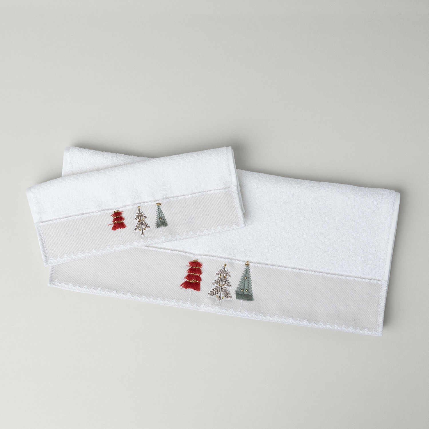 Linens Pine Pamuk 50x85 Cm Yüz Havlusu Ekru