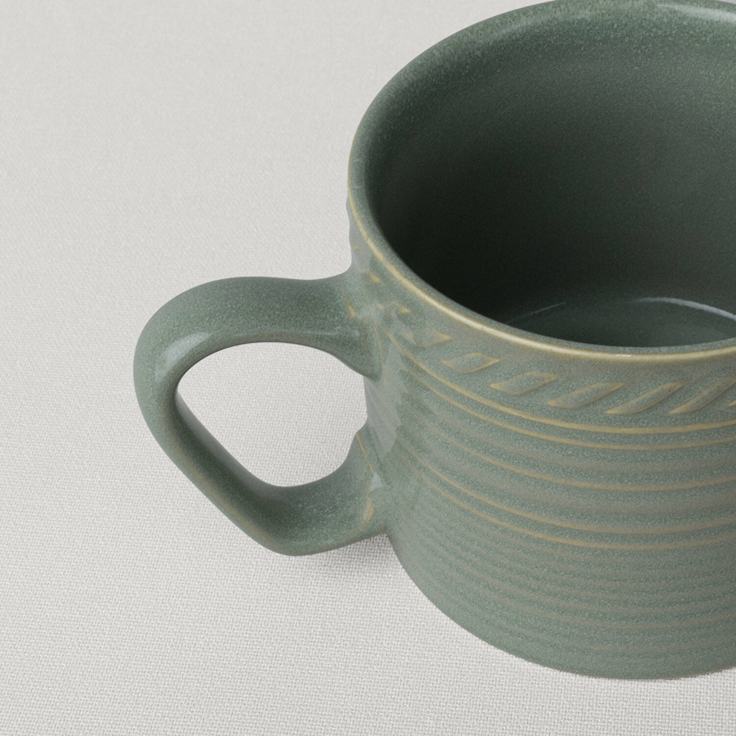 Linens Ringa Stoneware 250 ml Kupa Yeşil