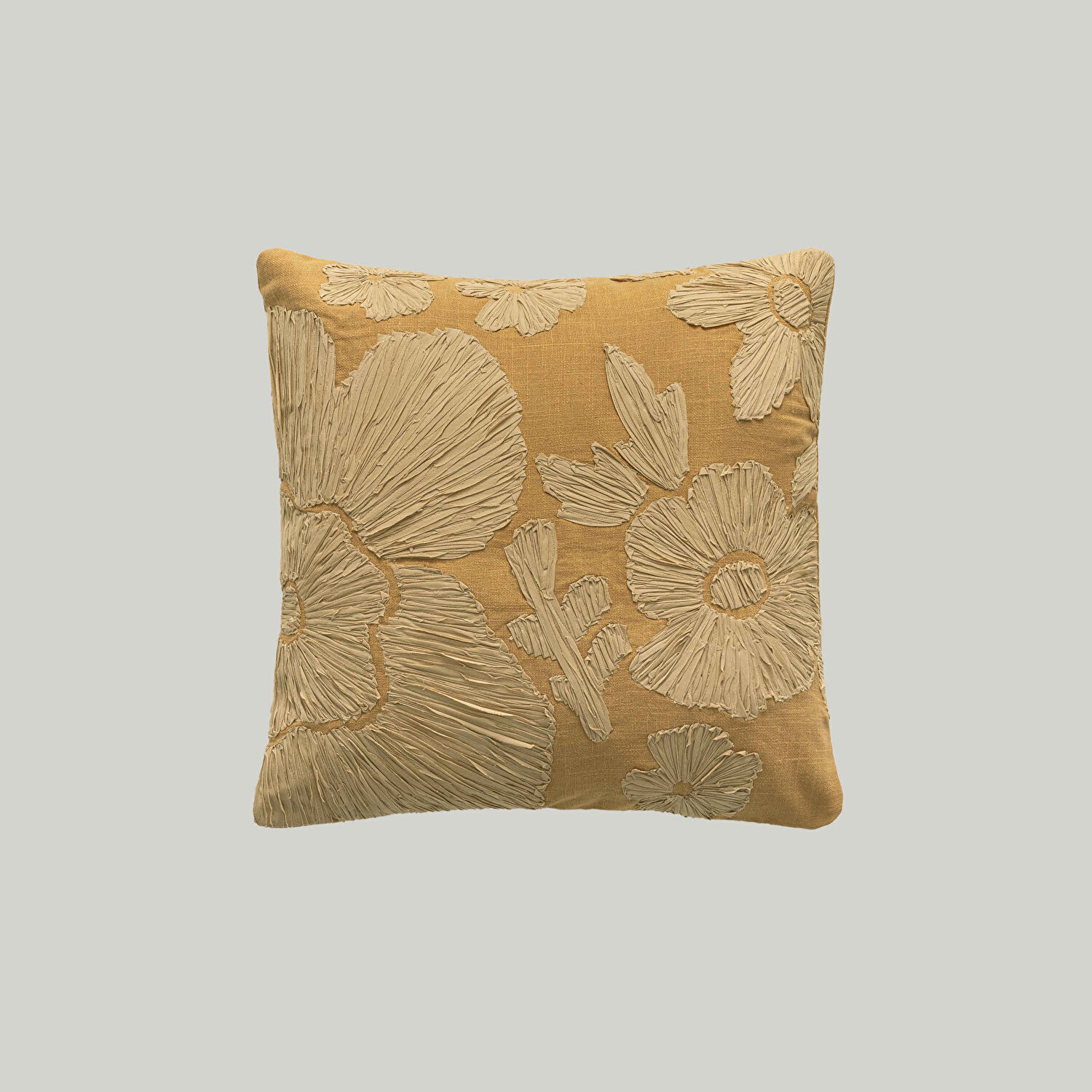 Linens Foldi Kırlent Kılıfı 45x45 cm Hardal