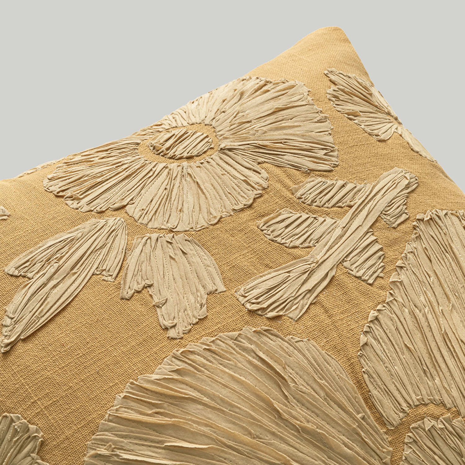 Linens Foldi Kırlent Kılıfı 30x50 cm Hardal