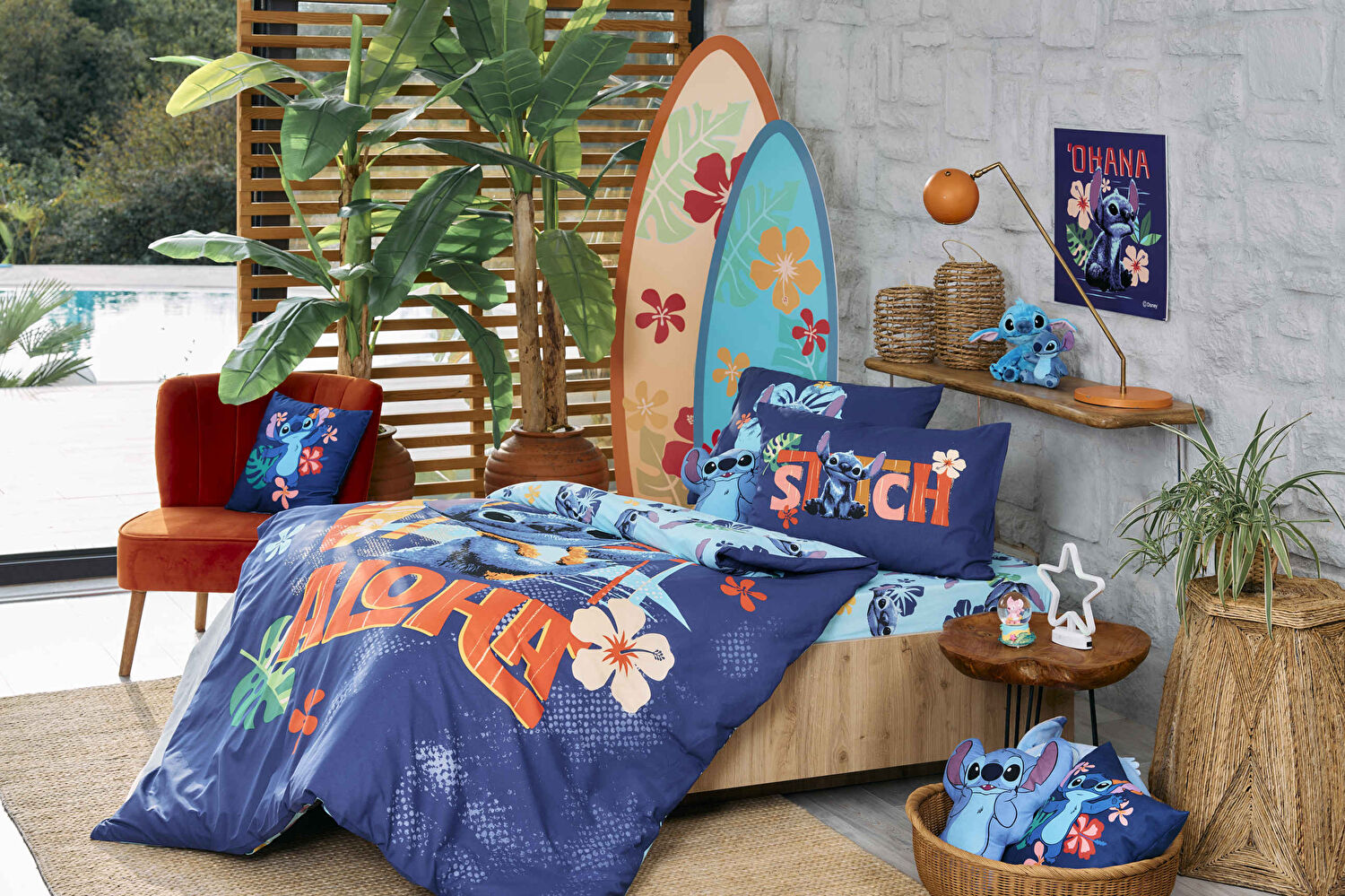 Lisanslı Disney Stitch Smile Polyester Şekilli Kırlent