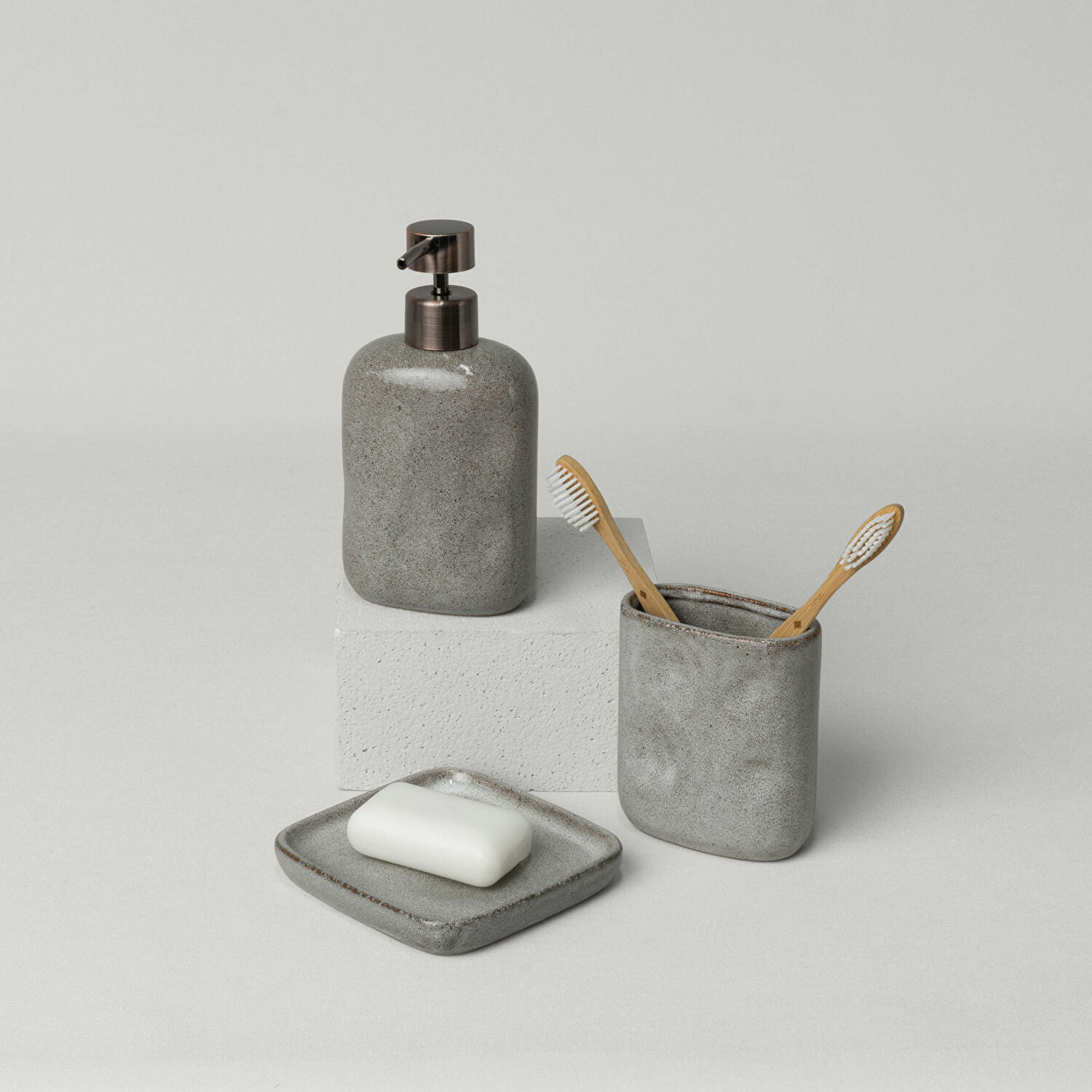 Linens Glaze 8,8x5,5x16,8 Cm Sıvı Sabunluk