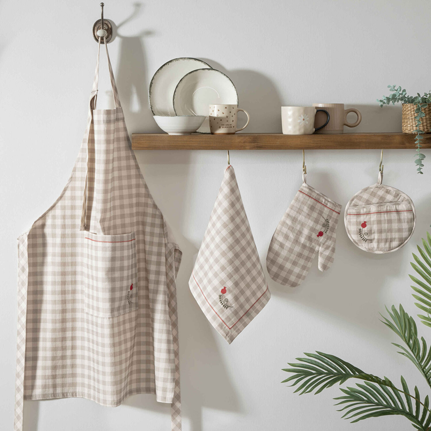 Linens Pomegranate Mutfak Eldiveni Bej