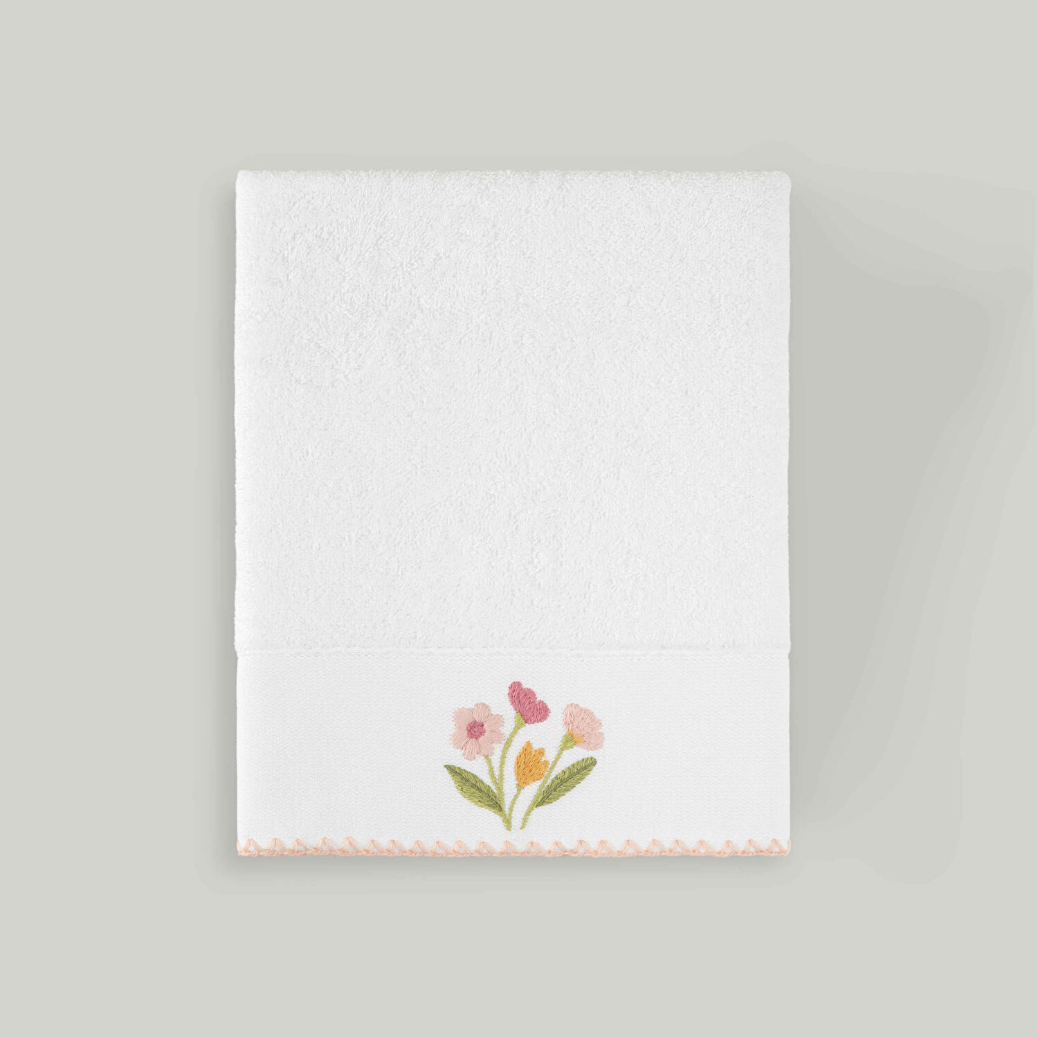 Linens Liana Bambu 50x85 cm Yüz Havlusu Beyaz (450 G/M²)