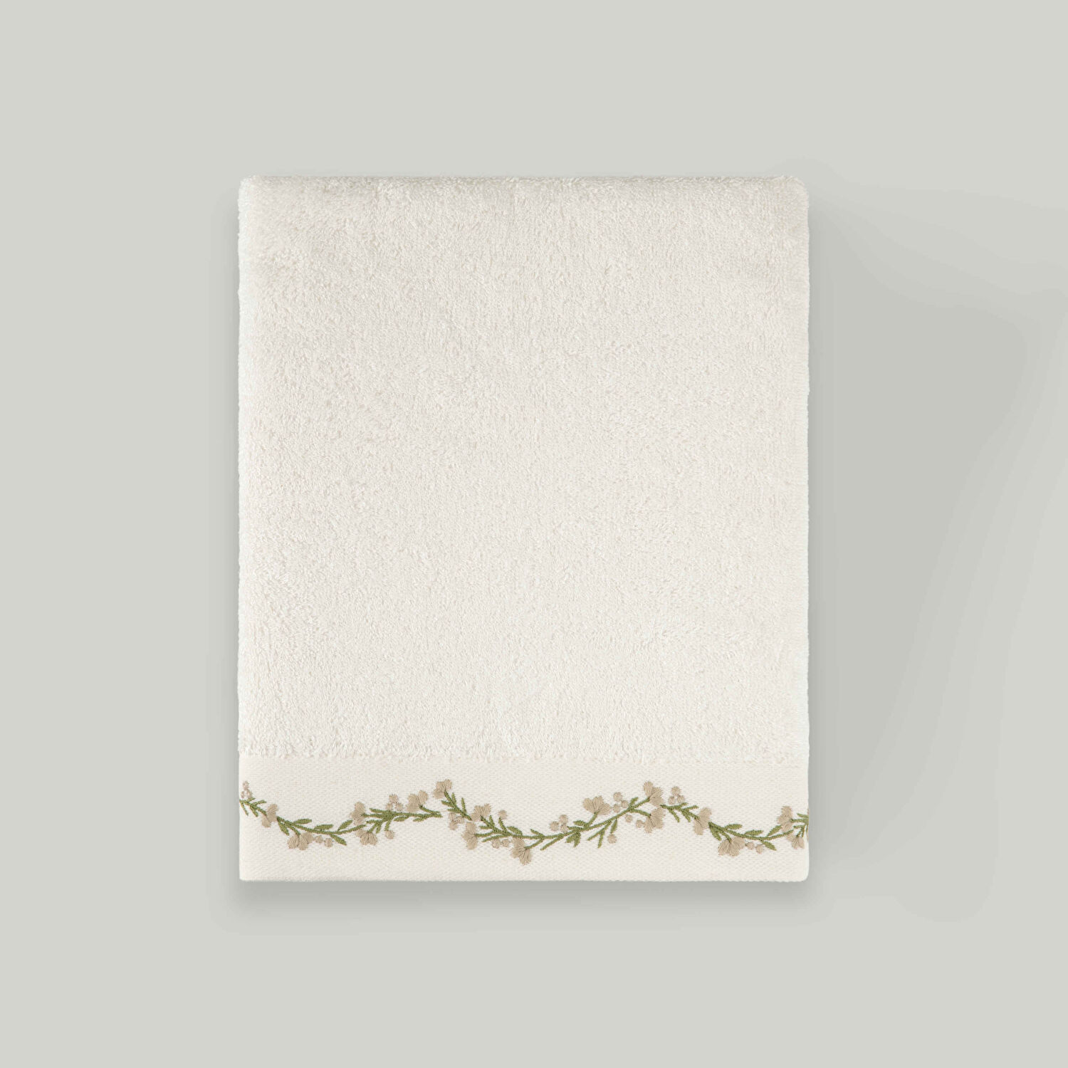 Linens Elae Bambu 50x85 cm Yüz Havlusu Ekru (450 G/M²)