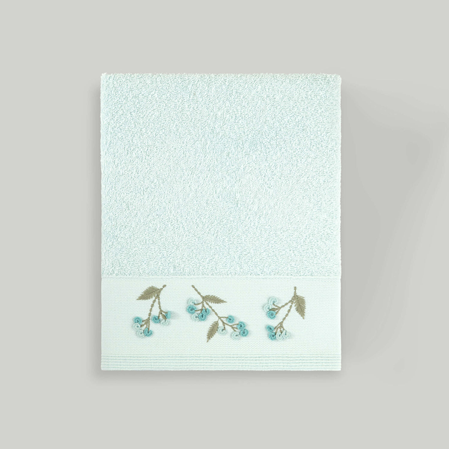 Linens Oline Pamuk 50x85 cm Yüz Havlusu Mint (450 G/M²)