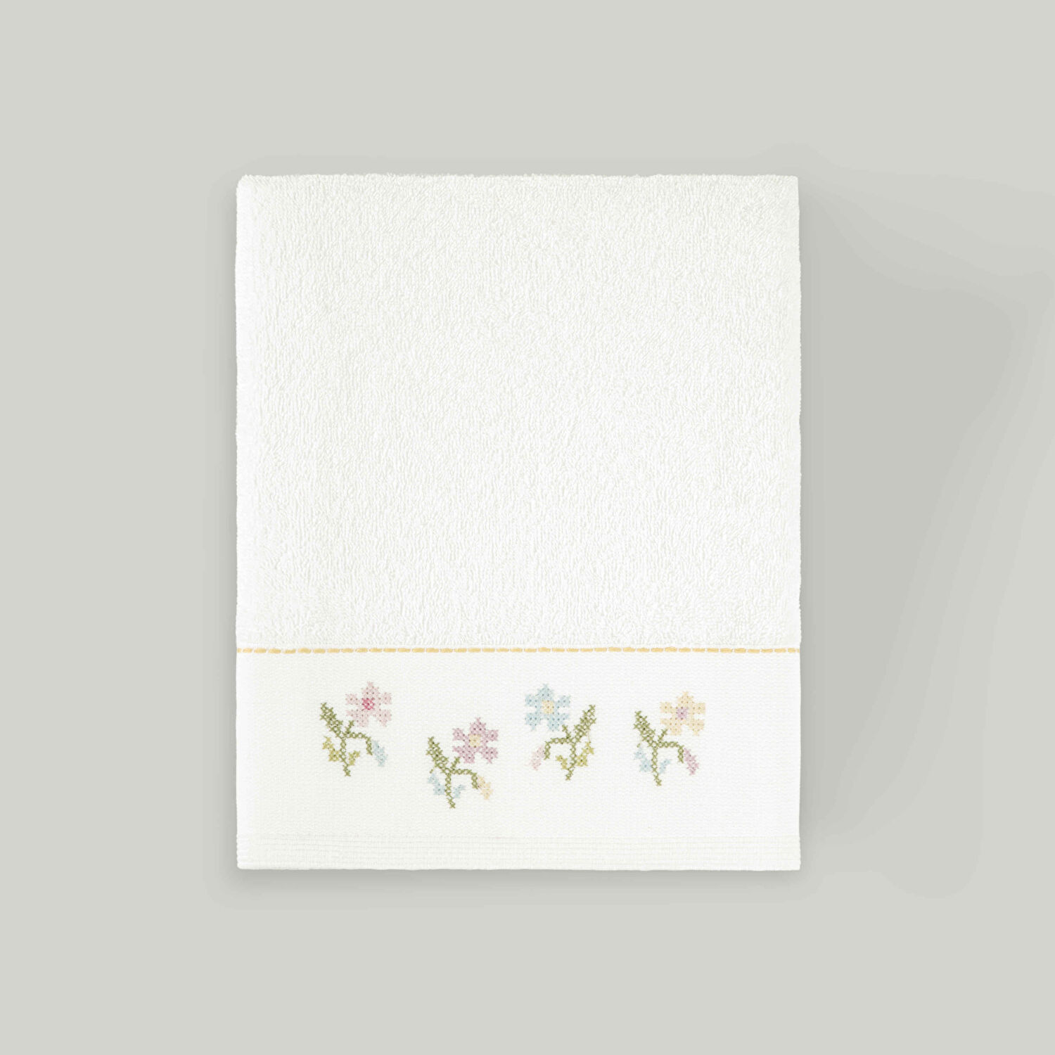 Linens Isola Pamuk 50x85 cm Yüz Havlusu Beyaz (450 G/M²)