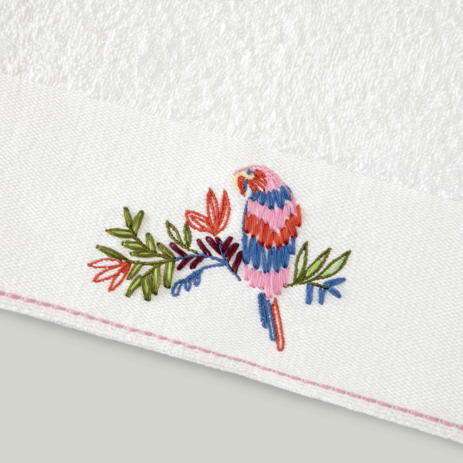 Linens Tropicano Pamuk 50x85 cm Yüz Havlusu Beyaz (450 G/M²)