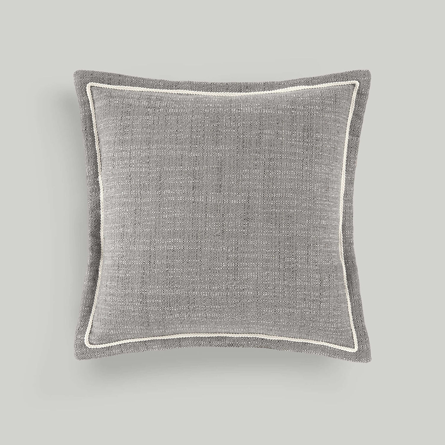 Linens Flange 45x45 cm Kırlent Kılıfı Gri