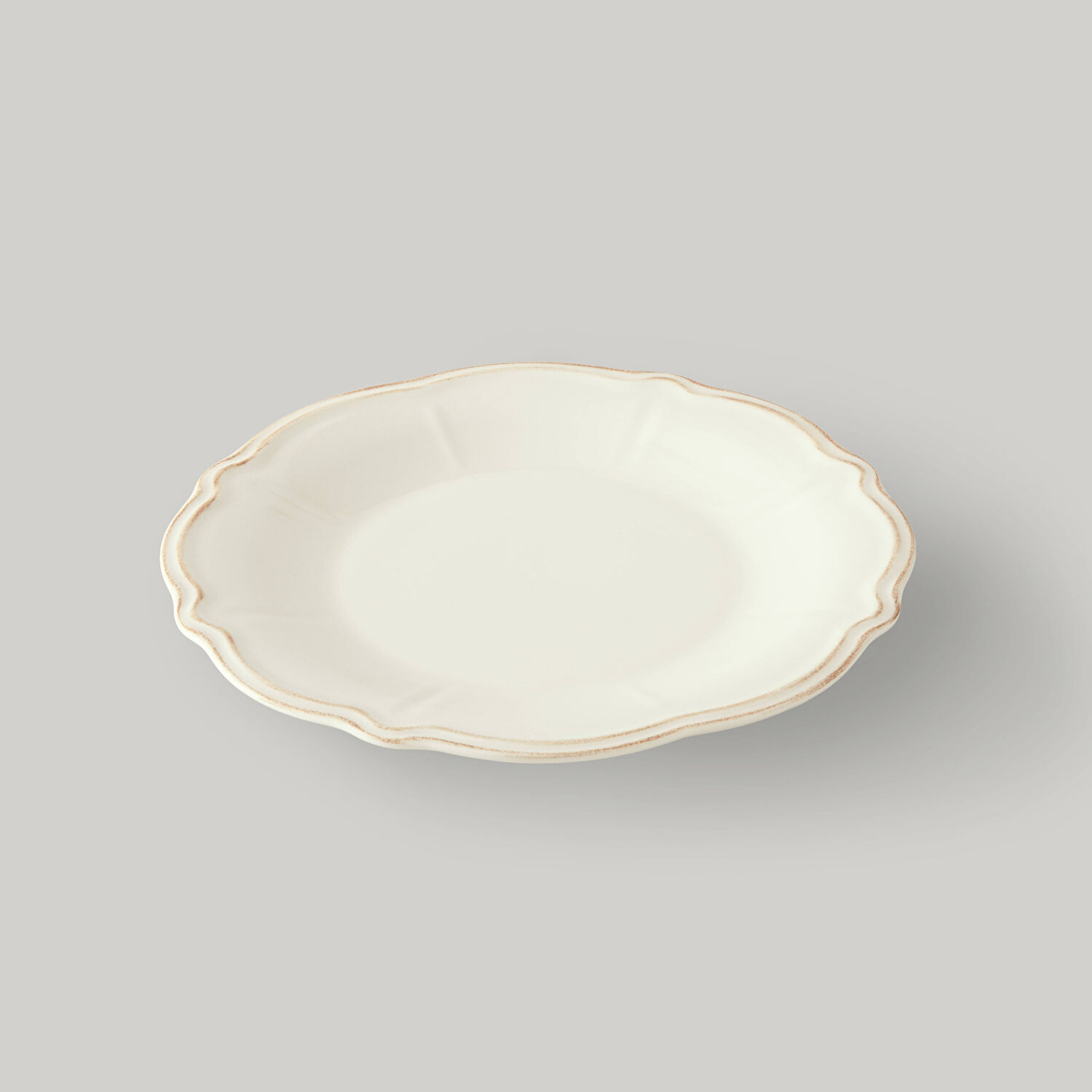 Linens Cinnamon Porselen 26 cm Servis Tabağı Ekru-Kahve