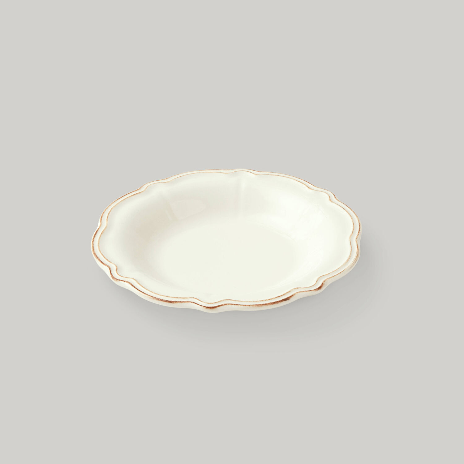 Linens Cinnamon Porselen 23 cm Çukur Tabak Ekru-Kahve