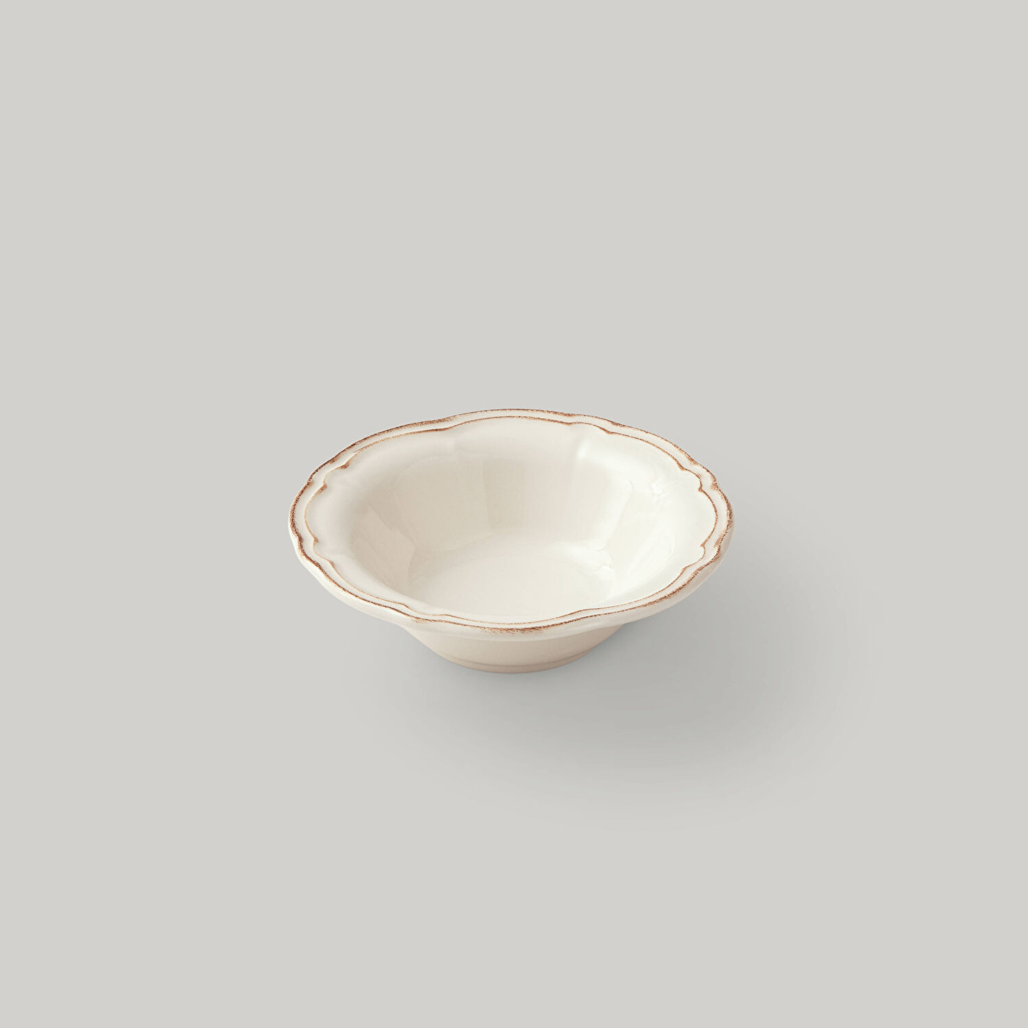 Linens Cinnamon Porselen 17 cm Kase Ekru-Kahve