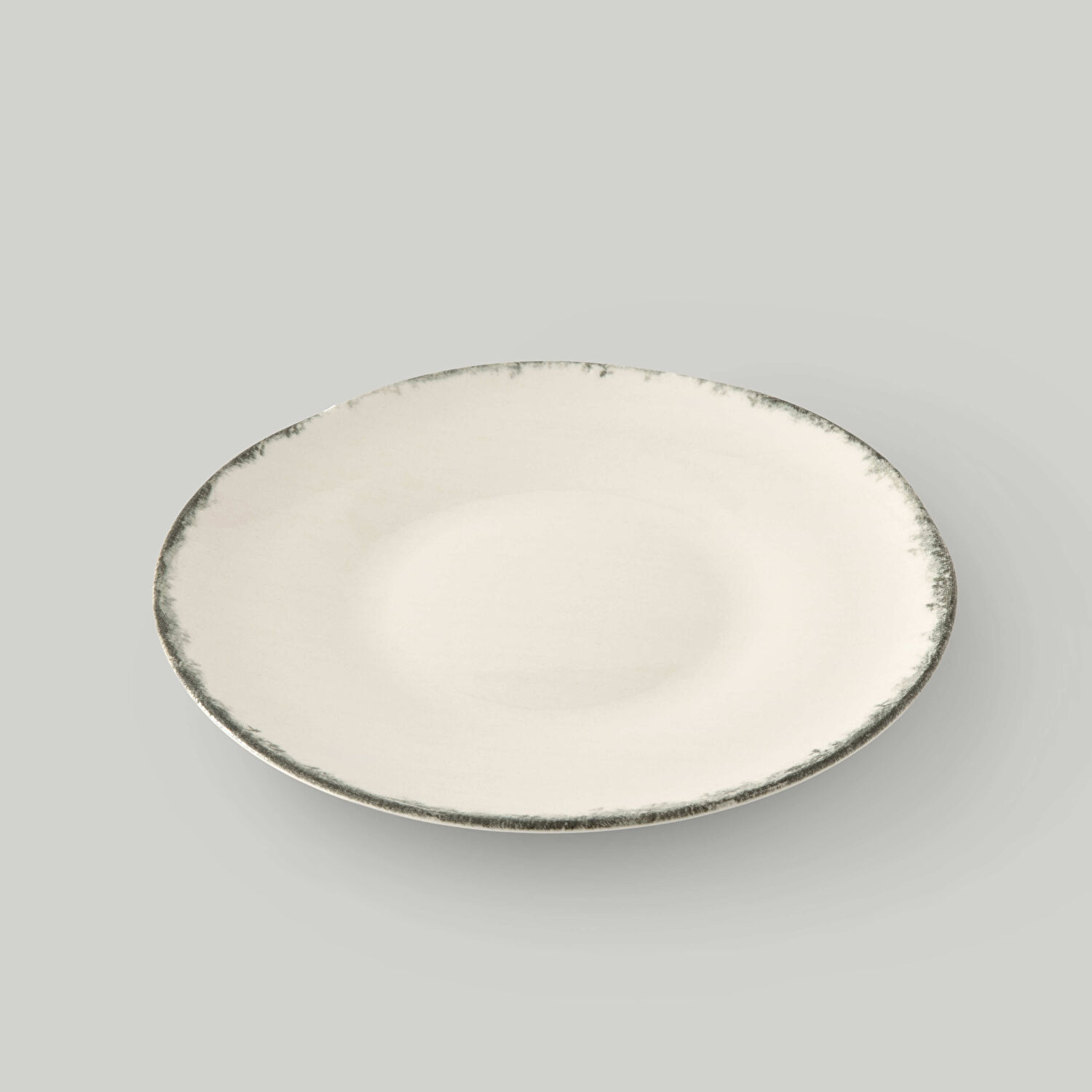 Linens Natura Porselen 23 cm Pasta Tabağı Ekru-Antrasit