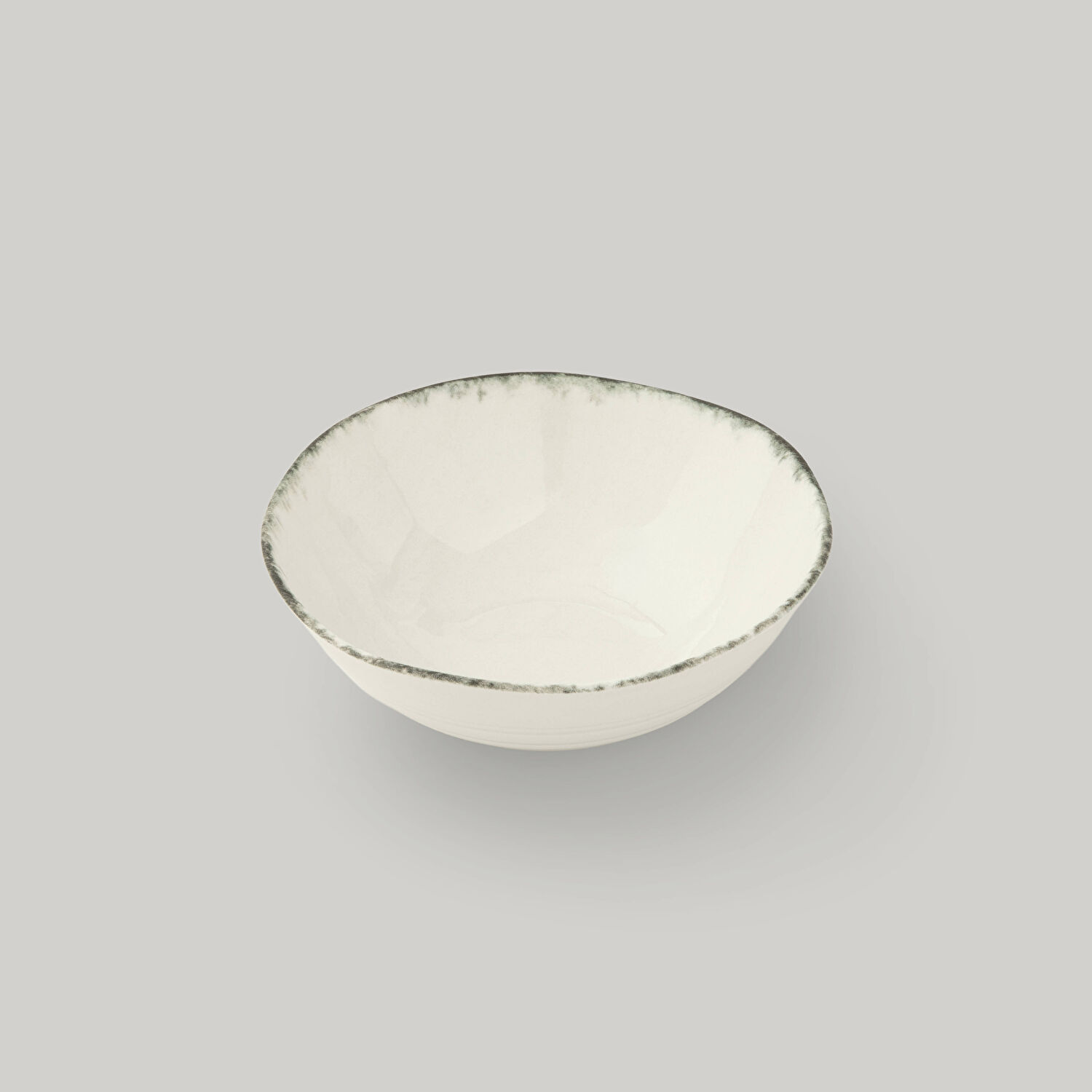 Linens Natura Porselen 16 cm Kase Ekru-Antrasit