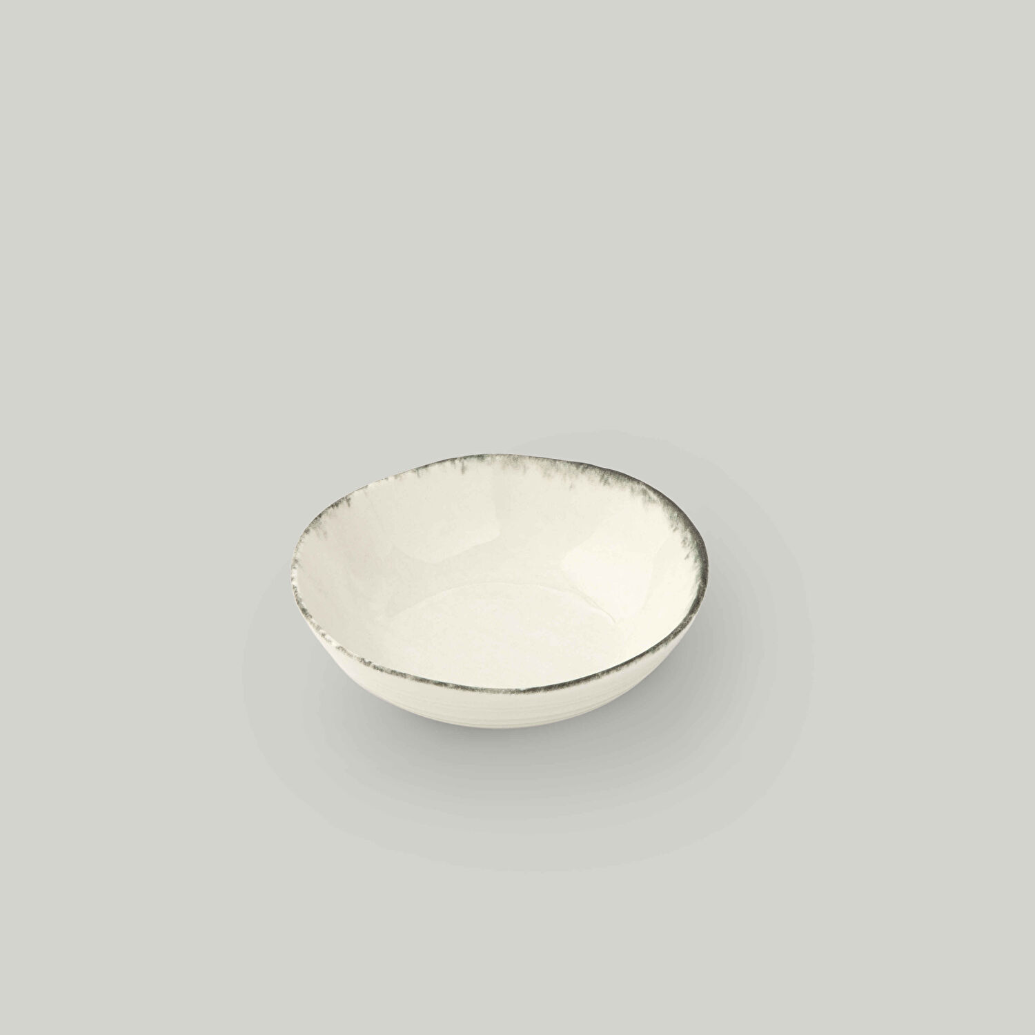 Linens Natura Porselen 12 cm Çerezlik Ekru-Antrasit