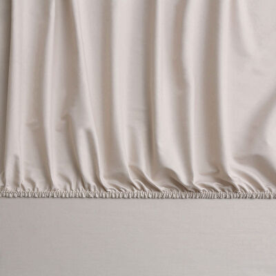 Linens Mix&Match Pamuk Saten Tek Kişilik Lastikli Çarşaf Taş