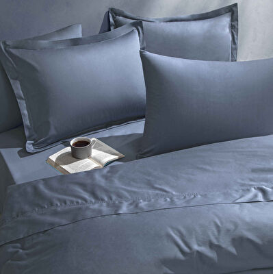Linens Mix&Match Pamuk Saten Süperking Size Lastikli Çarşaf İndigo