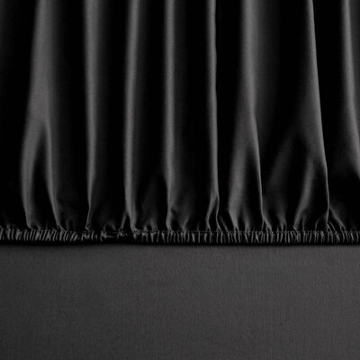 Linens Mix&Match Pamuk Saten Çift Kişilik Lastikli Çarşaf Siyah