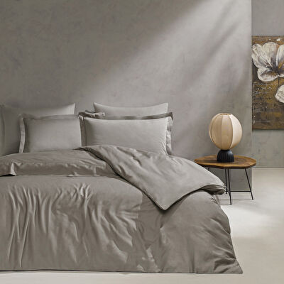 Linens Mix&Match Pamuk Saten King Size Nevresim Kılıfı Vizon