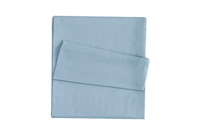 Linens Mix&Match Pamuk Saten Çift Kişilik Lastikli Çarşaf Mavi