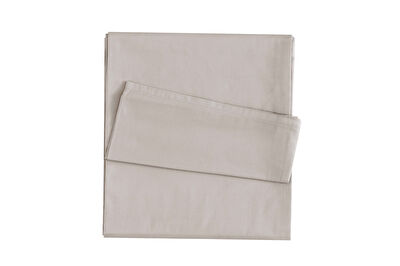 Linens Mix&Match Pamuk Saten Çift Kişilik Çarşaf Taş