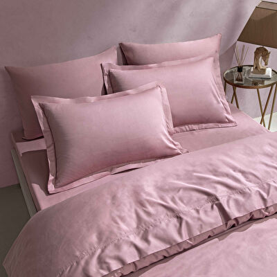 Linens Mix&Match Pamuk Saten Tek Kişilik Lastikli Çarşaf Gül Kurusu