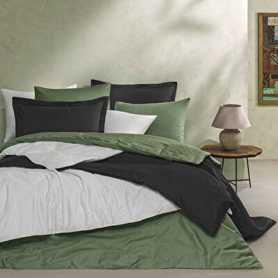 Linens Mix&Match Pamuk Saten 2'li Volanlı Yastık Kılıfı Seti Ekru