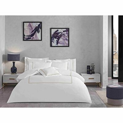 Valeron Trio Saten Superking Nevresim Takımı Camel