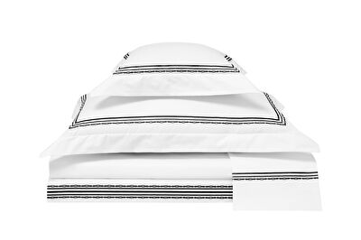 Valeron Atlas Percale Süper King Size Nevresim Takımı Siyah