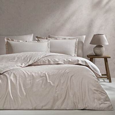 Linens Mix&Match Pamuk Saten King Size Nevresim Kılıfı Taş