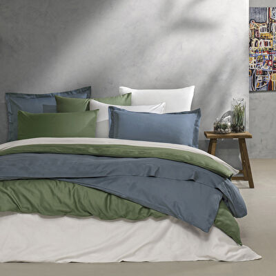 Linens Mix&Match Pamuk Saten Çift Kişilik Nevresim Kılıfı Ekru