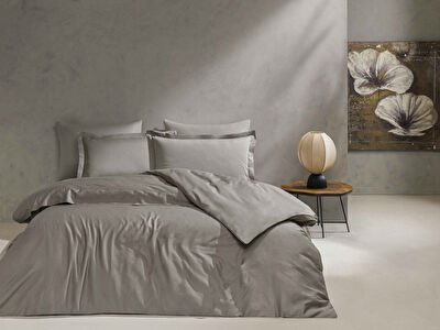 Linens Mix&Match Pamuk Saten 2'li Volanlı Yastık Kılıfı Seti Vizon