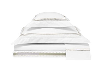 Valeron Atlas Percale King Nevresim Takımı Vizon