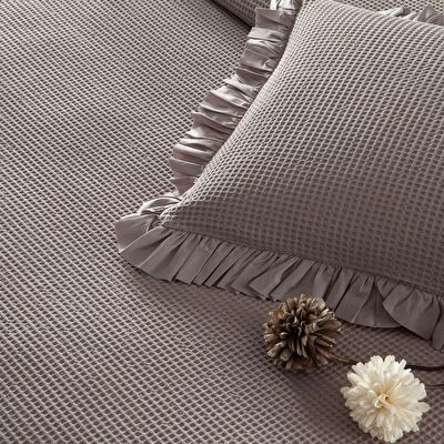 Linens Bsp Çift Kişilik Yatak Örtüsü Seti Vizon