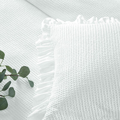 Linens Bsp Çift Kişilik Yatak Örtüsü Seti Beyaz