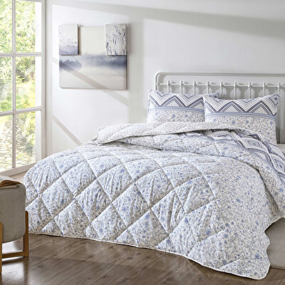 Taç Siena Ranforce Çift Kişilik Yorgan Set Lacivert