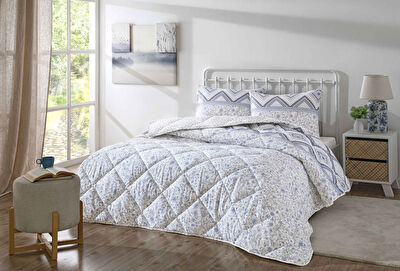 Taç Siena Ranforce Çift Kişilik Yorgan Set Lacivert