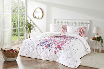 Taç Melosa Ranforce Tek Kişilik Yorgan Set Kırmızı