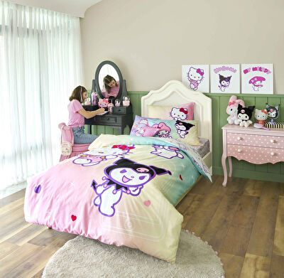 Lisanslı Hello Kitty Funny Pamuk 40x40 cm Kırlent