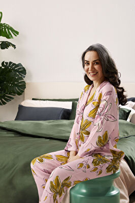 Linens Tencel Çift Kişilik Nevresim Yeşil